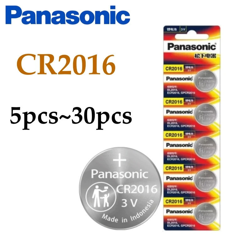 5pcs 30pcs Original Panasonic CR2016 3V ECR2016 แบตเตอรี่ลิเธียม CR 2016 สําหรับควบคุมนาฬิกาเมนบอร์ด