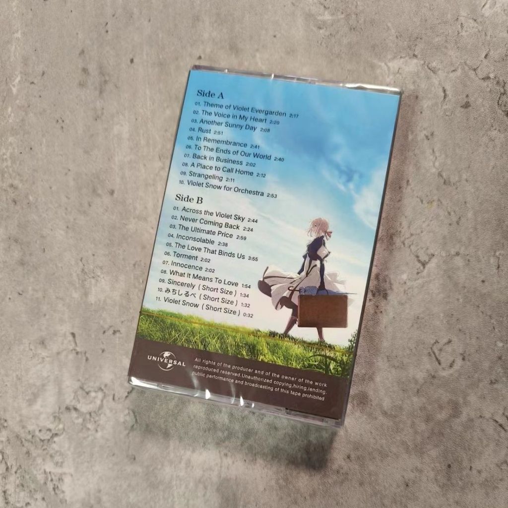 WZLDN625 เทปอะนิเมะเพลง Violet Evergarden Violet Evergarden ใหม่เอี่ยมยังไม่ได้เปิด