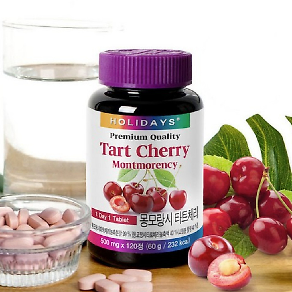 HOLIDAYS Premium Montmorency Tart Cherry 120 เม็ด Sleep Well Melatonin / จากโซลเกาหลี