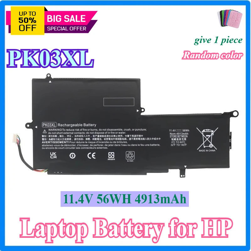 PK03XL แบตเตอรี่แล็ปท็อปสําหรับ HP Spectre Pro X360 13 G1 Series M2Q55PA M4Z17PA HSTNN-DB6S 6789116-