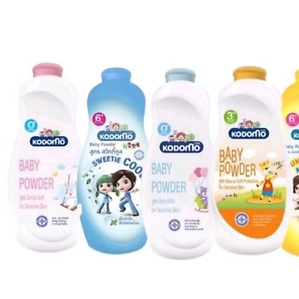 Kodomo แป้งเด็ก โคโดโม อ่อนโยนต่อทารกผิวบอบบาง สูตรเจนเทิลซอฟท์(ชมพู),เอ็กซ์ตร้ามายด์(ฟ้า),สวีทตี้คูล,เนเชอรัล(ส้ม) 350ก