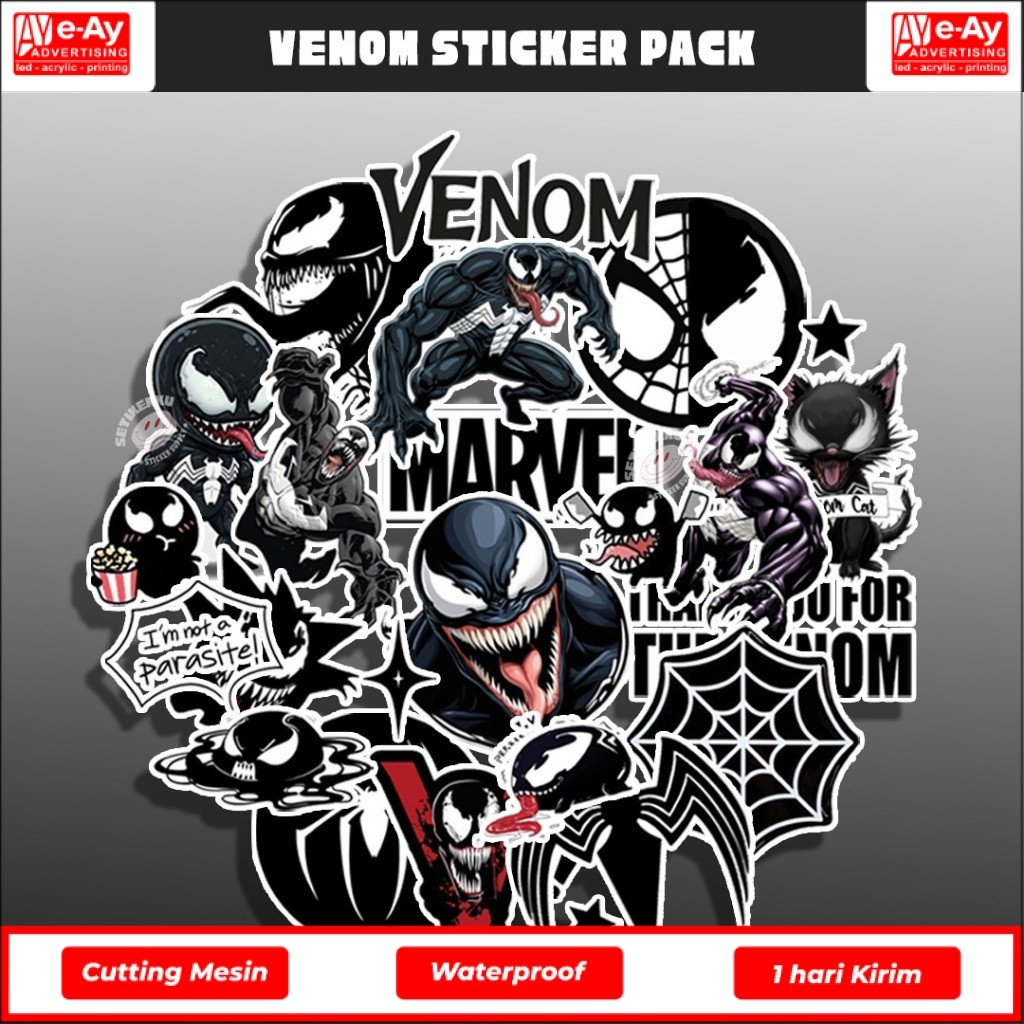 ชุดสติ๊กเกอร์ VENOM 26 ชิ้น | สติ๊กเกอร์ความงาม Venom - เรียงความสวยงาม
