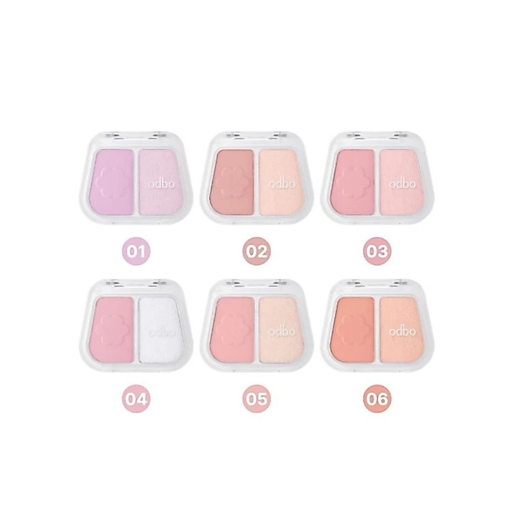 ODBO DUO FUSE BLUSH & HIGHLIGHT (OD1333) โอดีบีโอ ดูโอ้ ฟิวส์ บลัช แอนด์ ไฮไลท์ x 1 ชิ้น abcmall