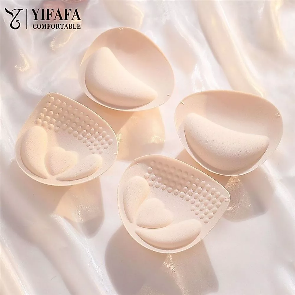 YIFAFA แผ่นฟองน้ำเสริมหน้าอก ดันทรงหนา 4/6 ซม. ถอดซักได้ เหมาะสำหรับชุดว่ายน้ำบิกินี่