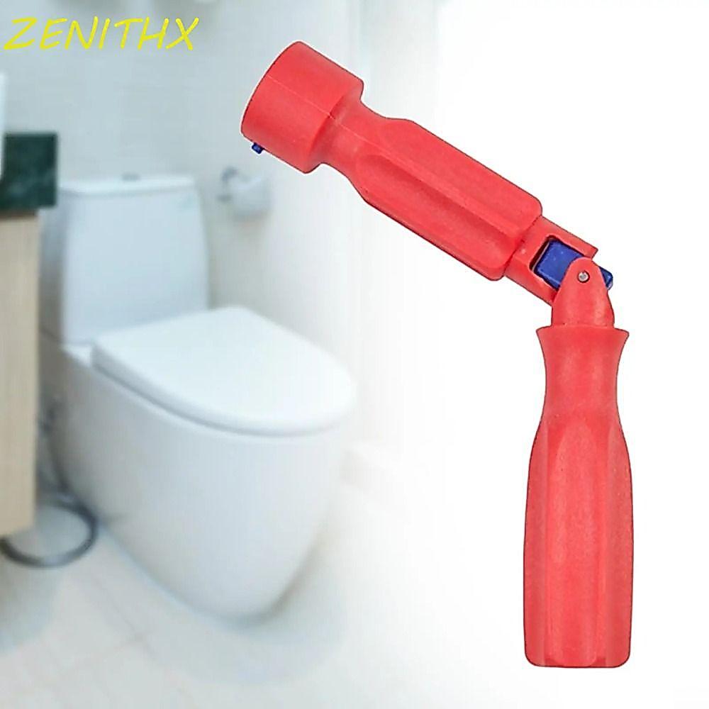 ZENITHX ประแจซ่อมที่นั่งชักโครก,สีแดง Universal ที่นั่งชักโครกประแจติดตั้ง,เครื่องมือความแข็งแรงสูง Anti-slide Professional ซ่อมเครื่องมือ Home
