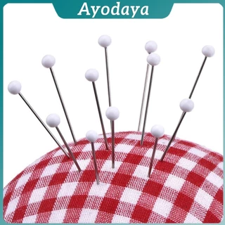 Ayo เข็มหมุดหัวกลมเล็ก 100 ชิ้น/กล่อง เข็มสั้น เข็มหมุดเนาผ้า หยิบจับถนัดมือ pin