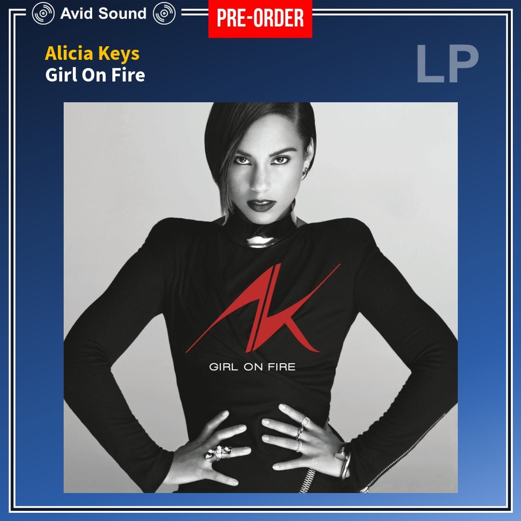 Pre-Order แผ่นเสียง Alicia Keys Girl On Fire ใหม่ ซีล Alicia Keys Vinyl LP