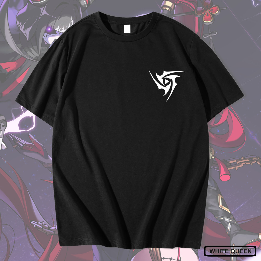 เสื้อยืด YINLIN สำหรับทั้งผู้ชายและผู้หญิง แบบอนิเมะและเกม