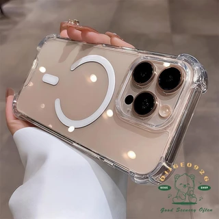ถุงลมนิรภัยป้องกันการตกแม่เหล็กเคสโทรศัพท์ ไอโฟน16 มือโปร สูงสุด 15 14 13 12 11 ปลอกสําหรับเคส ไอโฟน ซิลิโคนนิ่ม ทีพียู กันกระแทก
