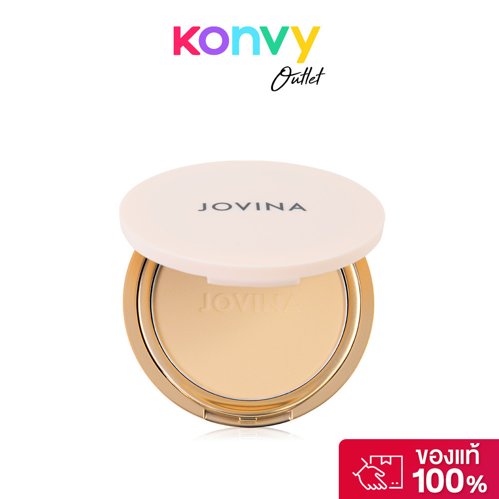 JOVINA COSMETICS Smooth Skin Foundation Powder SPF30 PA+++ 10g โจวีน่า แป้งอัดแข็งผสมรองพื้น.