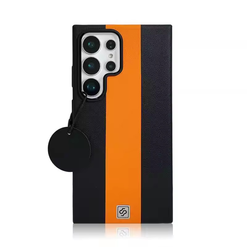 HOCE หรูหราคู่สี PU หนังแม่เหล็กเคสโทรศัพท์สําหรับ Samsung Galaxy S24 S25 Ultra ธุรกิจเลนส์โลหะผสมปกหลังกันกระแทก - รูปที่ 4