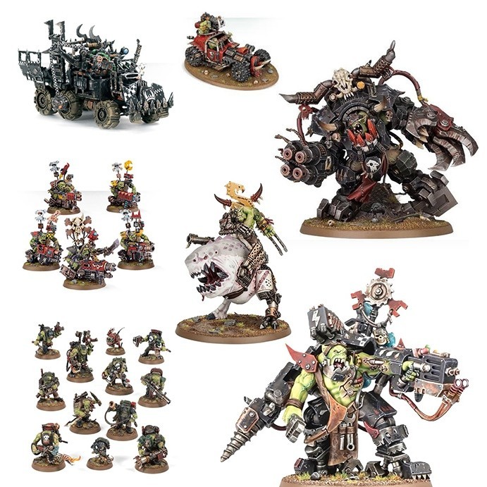 Orks Kommandos, Orks Trukk, Big Mek, โมเดลเรซิ่น (ประกอบ, ไม่ทําสี)