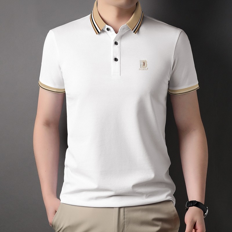 Becoolman-ยอดนิยม ฤดูร้อน ผ้าฝ้ายแท้ แขนสั้น ชาย แฟชั่น เสื้อยืด บางและเบา ลำลอง POLOเสื้อ【M-3XL】