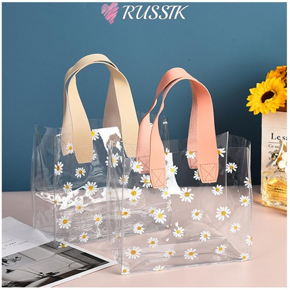 กระเป๋าโท้ต RUSSIK ทำจาก PVC โปร่งใส ออกแบบโดยมือจากคอลเล็กชัน Little Daisy