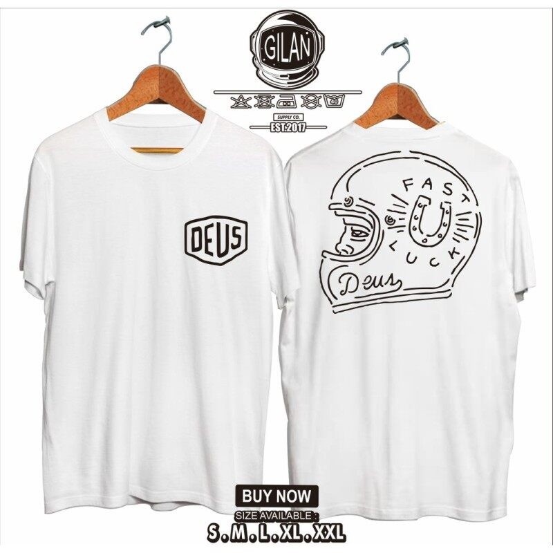 หมวกกันน็อคและเสื้อยืด Deus Ex Machina Fast Luck สำหรับรถจักรยานยนต์และรถยนต์