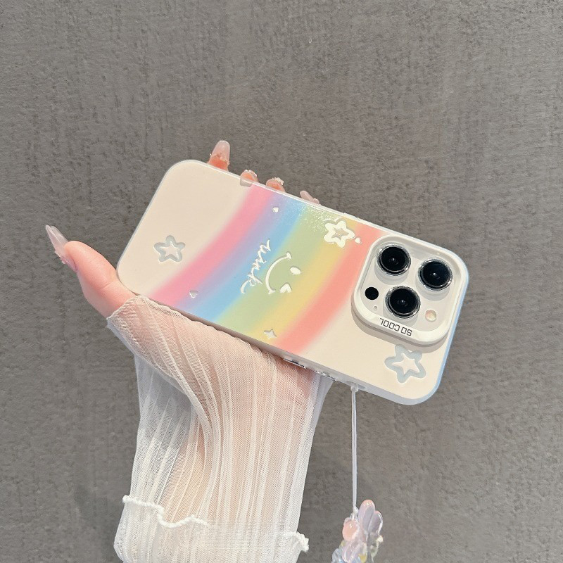 for เคสไอโฟน 13 12 11 iPhone 16 15 14 PRO MAX X XS MAX XR 7/8PLUS รุ้งแอปเปิ้ลโทรศัพท์ จัดส่งจากประเทศไทย เกาหลี ขายดี - รูปที่ 4