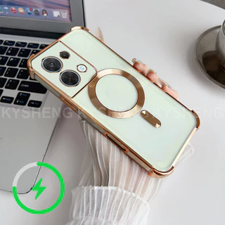 เคสสําหรับRedmi 15c 4g 5Gเคสโทรศัพท์TPUชาร์จแม่เหล็กสี่มุมAnti Dropโปร่งใสSoft shell WBQ