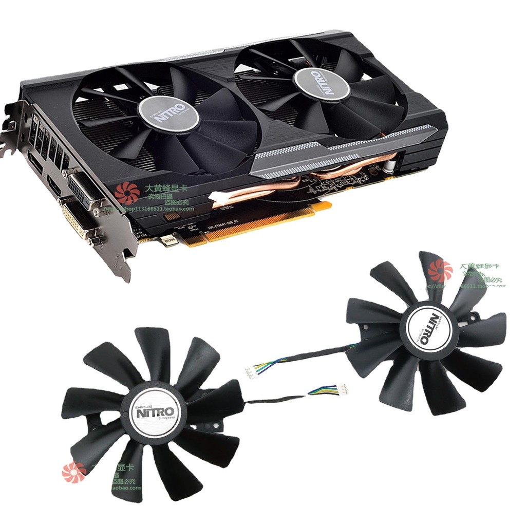 เหมาะสําหรับ Sapphire Sapphire R9 380X/R9 380 รุ่น Platinum กราฟิกการ์ดพัดลมระบายความร้อน GAA