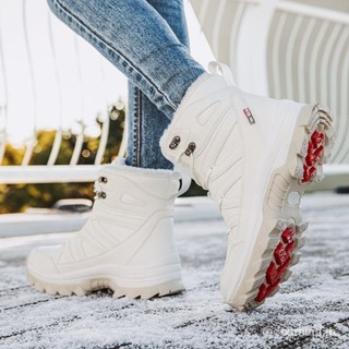 รองเท้าบูทหิมะสำหรับฤดูหนาว วัสดุผ้าฝ้ายให้ความอบอุ่น และออก…