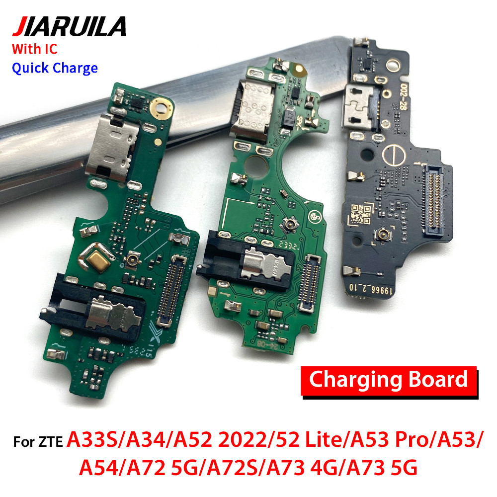 พร้อม IC USB ชาร์จ Dock พอร์ต Flex สําหรับ ZTE A33S A34 A52 2022 Lite A53 Pro A54 A72 A73 4G 5G A72S