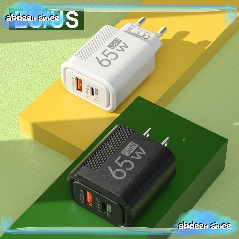 ABDEENSINCE 65W GaN ปลั๊กชาร์จ, EU/US PD Type C อะแดปเตอร์ชาร์จโทรศัพท์, USB A + C Fast Charging อุปกรณ์เสริม USB C Charger สําหรับ //