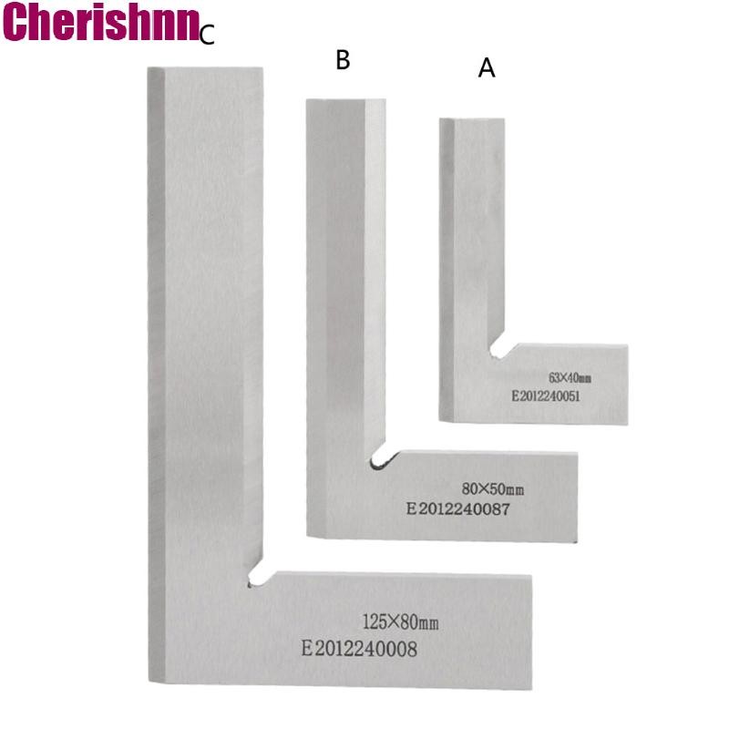 Cherishnn ไม้บรรทัดสเตนเลส ทรงสี่เหลี่ยม มุมขวา สําหรับอัพเกรดเครื่องจักรกล ช่างไม้