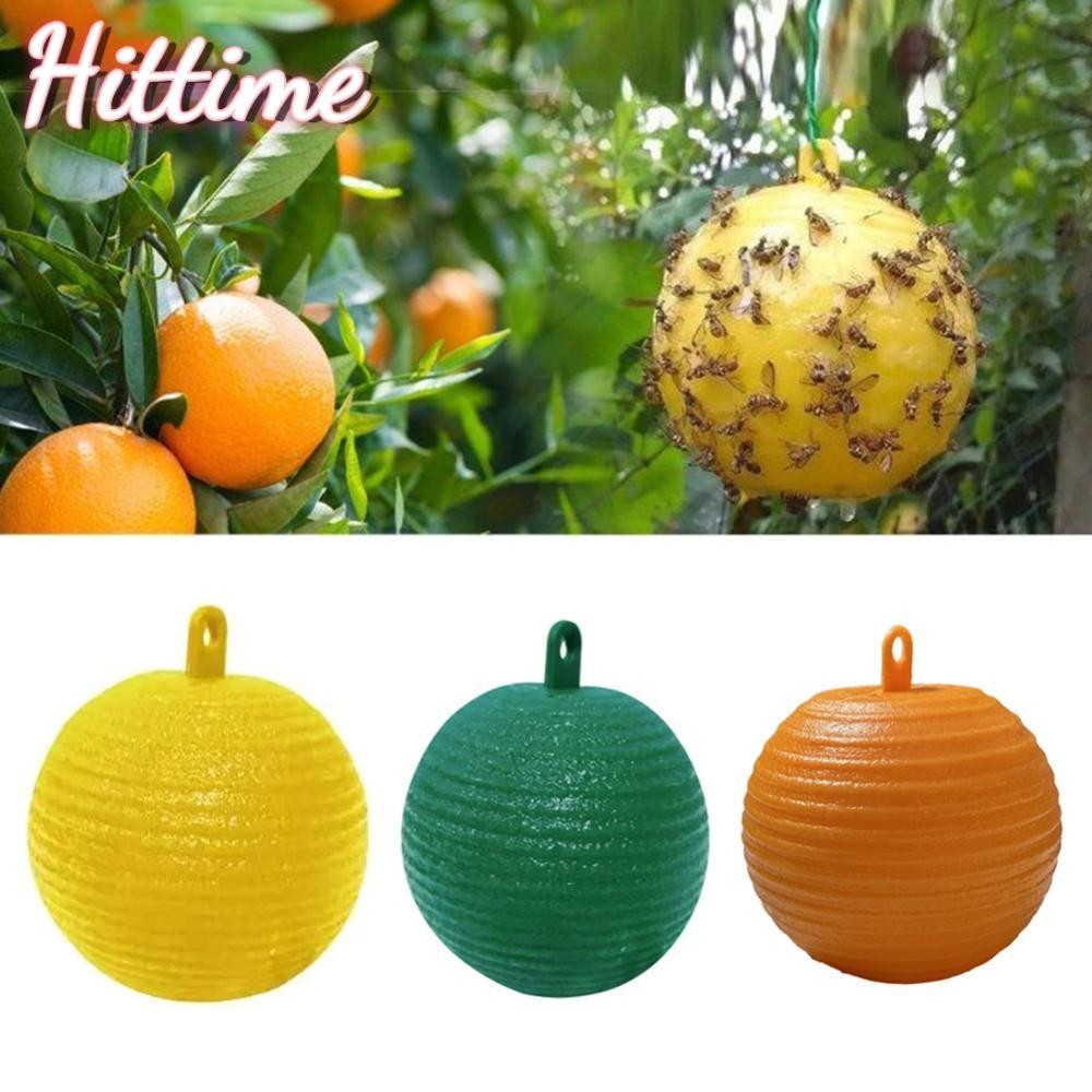 HITTIME ผลไม้เหนียว Fly Trap Ball ผลไม้ Fly TRAP กาวเหนียวแขวน Ball สําหรับ Garden Orchard ผลไม้ Fly