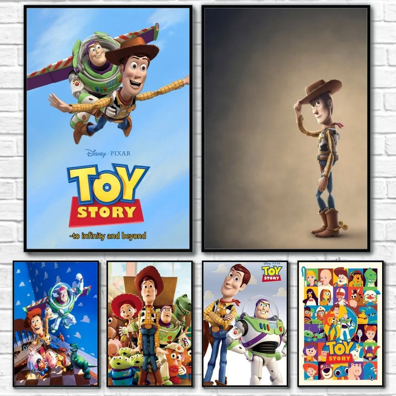 Poster Toy Story กันน้ำ ติดฝากระเบื้อง ศิลปะบนกำแพง ตกแต่งห้องนอนหรือบาร์