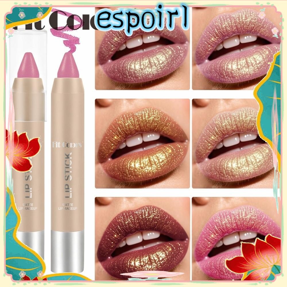 ESPOIR Lipliner ดินสอ, Matte พร้อม Gold Glitter ลิปสติก Lipliner, ติดทนนานกันน้ํา Shiny Lipliner สํา