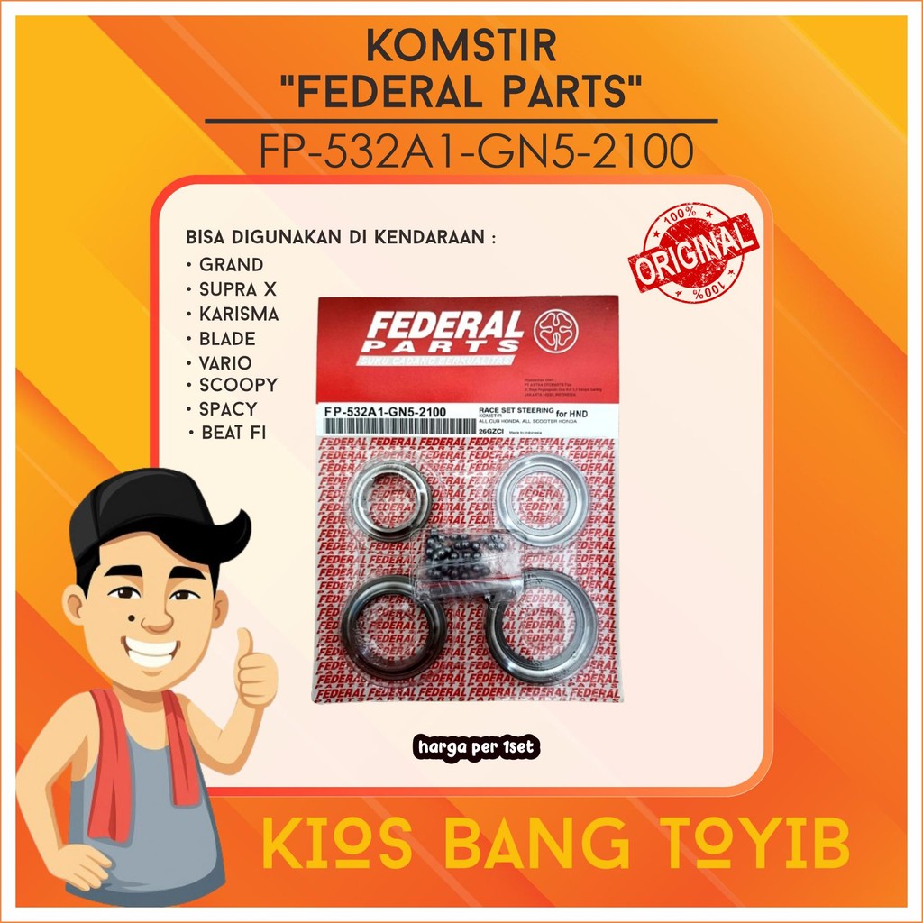 คอพวงมาลัย GN5 Grand Supra Revo Blade Beat Vario Scoopy (FEEDERAL PARTs Original) FP-532A1-GN5-2100