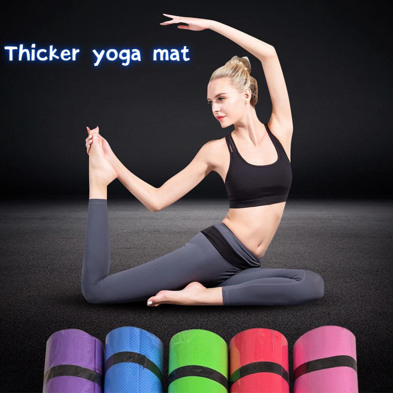 1.5 Cm Extra Thick Yoga Mat Comfortable Non-slip Shock Absorbing Elbow Mat Knee Mat  Exercise Slimmi