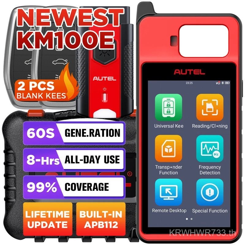 Autel KM100E Key การเขียนโปรแกรมเครื่องมืออายุการใช้งานฟรี IMMO Immobilizer Key FOB โปรแกรมเมอร์ Upd