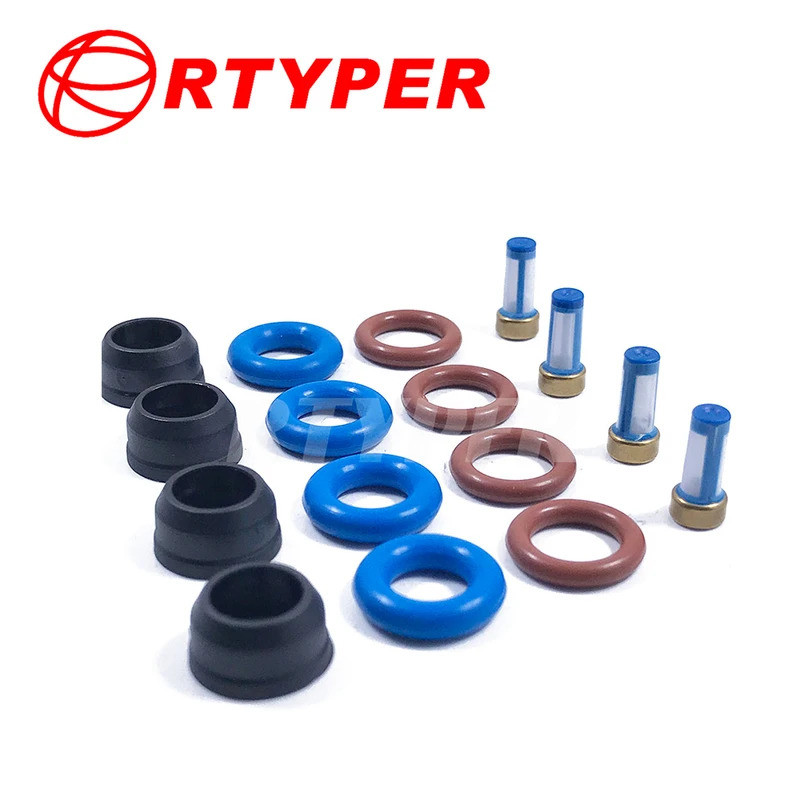 4 ชุด FJ10067 FJ10065  96386780 หัวฉีดน้ํามันเชื้อเพลิงชุดซ่อม Micro Filter Oring Pintle Cap สําหรับ