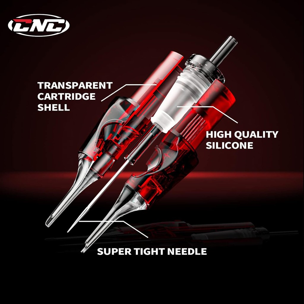 ตลับเข็มสัก 40 ชิ้น #10 Bugpin 3RL 5RL 7RL 9RL 7RS 9RS รอบไลเนอร์ #12 7RS 9RS Round Shader Tattoo Ca