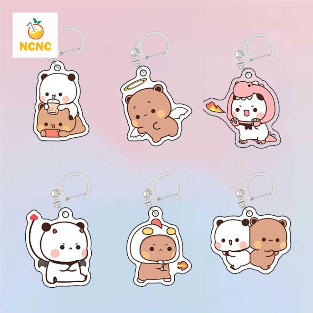 NCNC การ์ตูน Bubu Dudu พวงกุญแจ, อะคริลิค Sweet Bubu Dudu พวงกุญแจ, กระเป๋าโทรศัพท์มือถือพวงกุญแจสัต