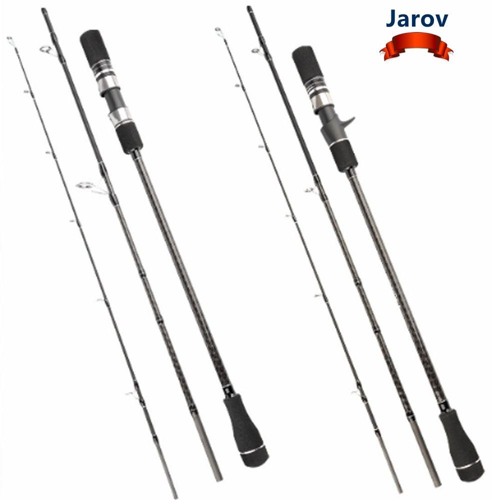 JAROV Travel Jigging Rod Set, 3 ชิ้น คาร์บอน ความยาว 1.83-12.91 ม., มีไกด์เซรามิกคุณภาพดี สวิงเบาสำหรับตกปลาในน้ำเค็ม
