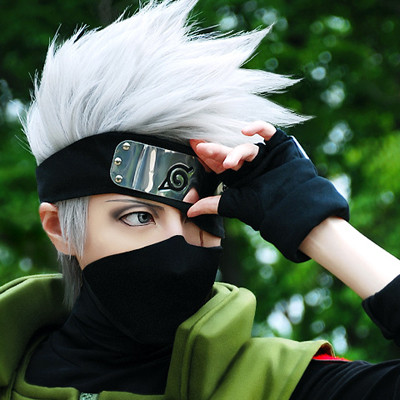 [Mengshenpai] Naruto Kakashi Kakashi Silver White Backwards cos วิกผม