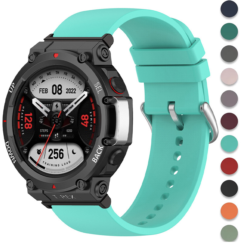 สายซิลิโคนสําหรับเล่นกีฬาสําหรับ Amazfit T-Rex 3/Trex 2/T-Rex Pro/Trex Ultra สร้อยข้อมือ Correa อุปกรณ์เสริม