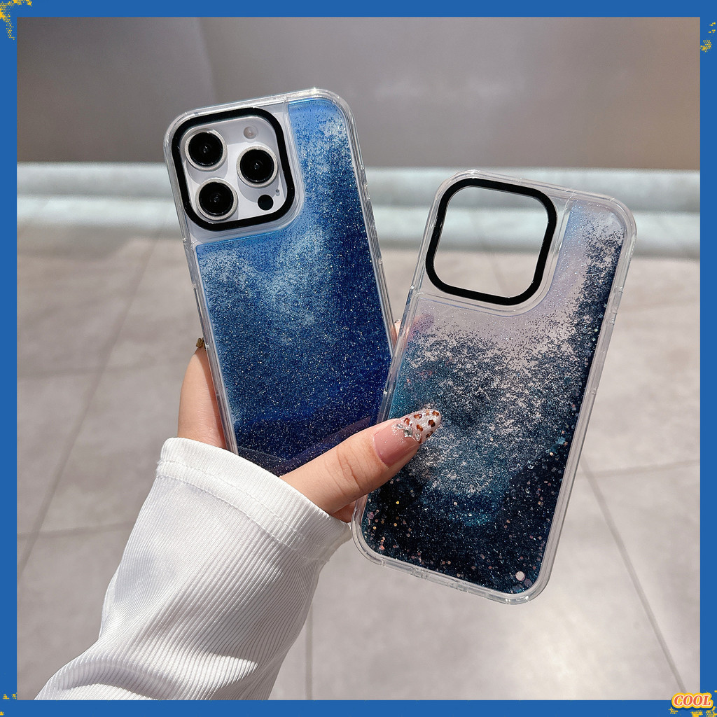 Glitter เคสหรูหราของแท้เหมาะสําหรับเคสโทรศัพท์ iPhone 17Promax 16e 15plus 14 13 12 air