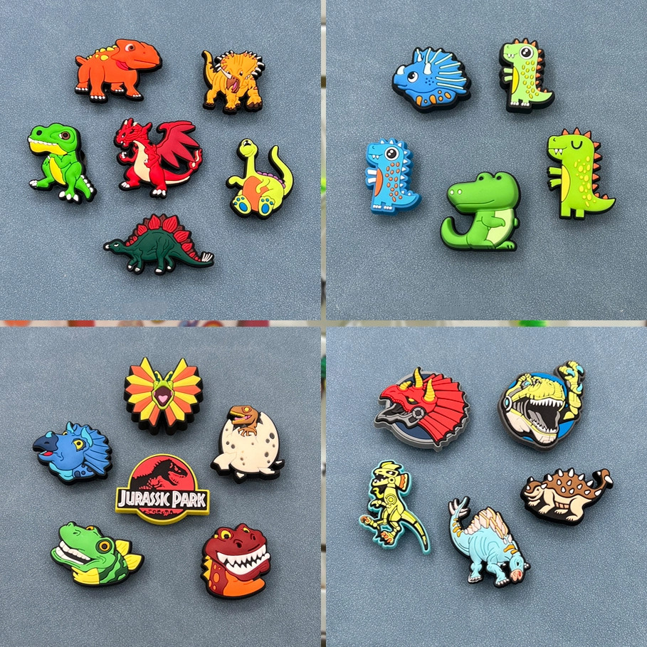 เสน่ห์รองเท้า ชุดไดโนเสาร์ เครื่องรางรองเท้า DIY แฟชั่น อุปกรณ์เสริมรองเท้า คุณภาพสูง