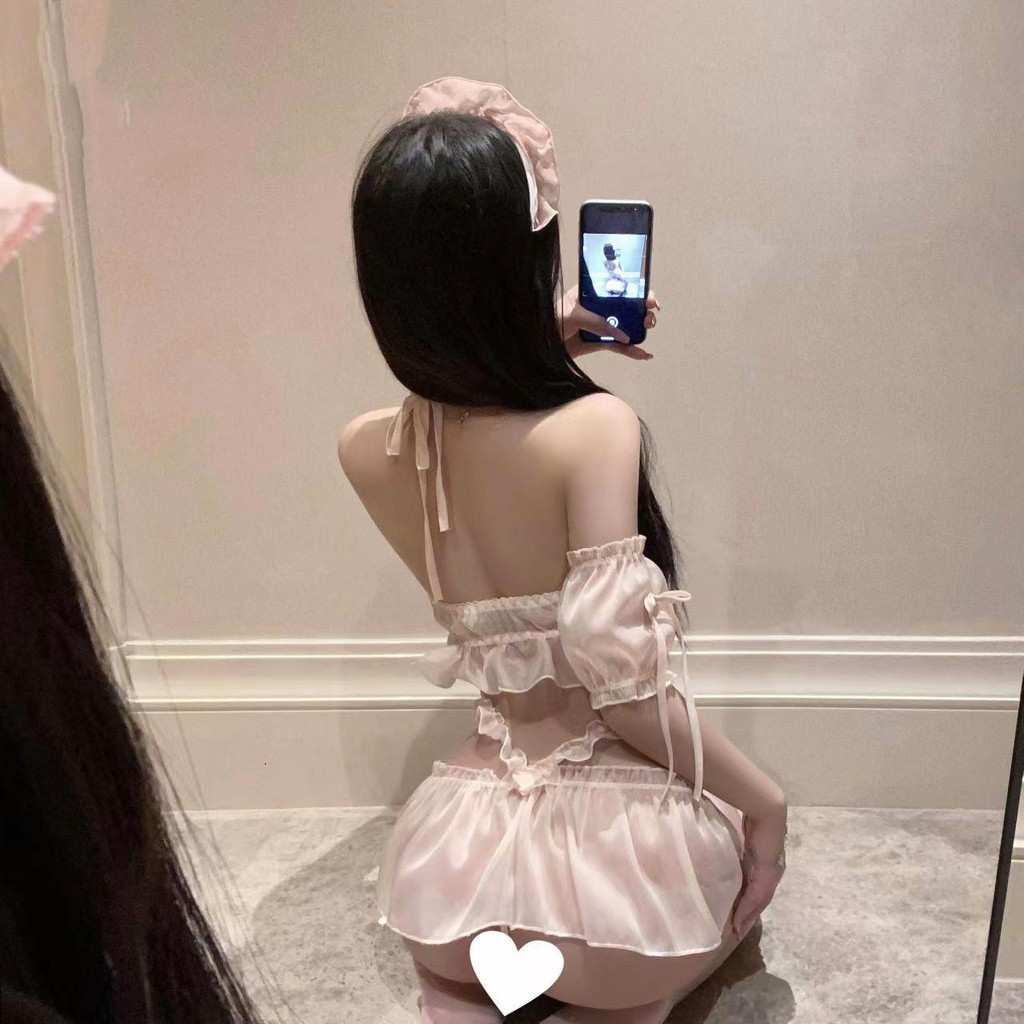 Great Night ไข่มุก ชุดชั้นในเซ็กซี่ ชุดล่อลวง บาง ผูกคอ ใส่สบาย มีให้เลือก 3 สี มีเสน่ห์และเซ็กซี่