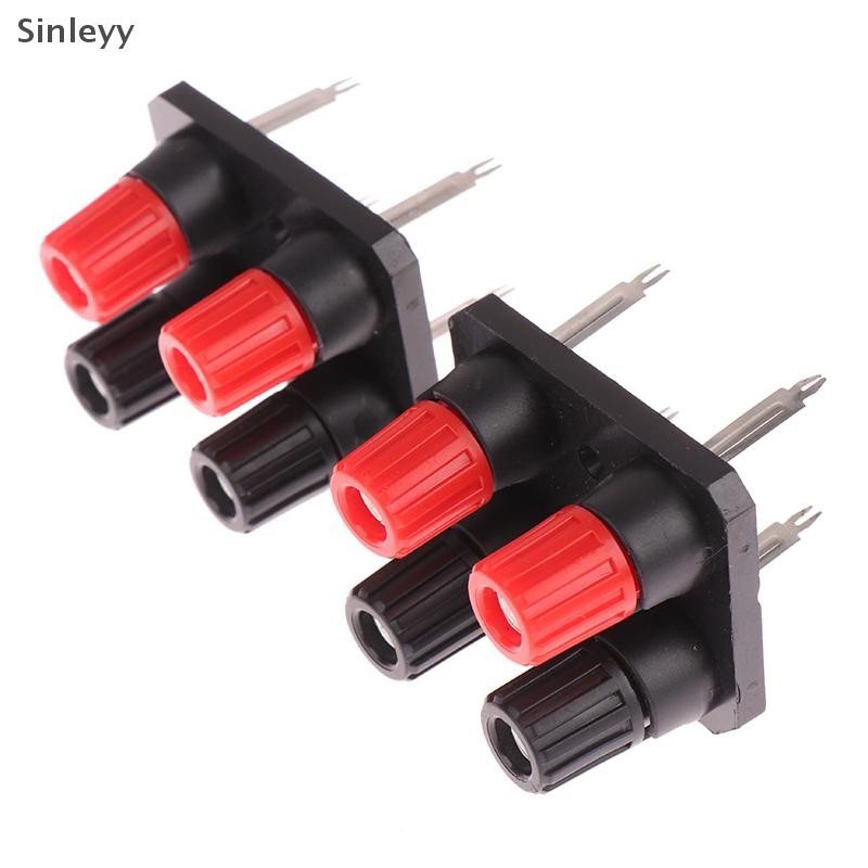 NL 2 ชิ้นภายนอก Banana Jack 4Pin ลําโพงเครื่องขยายเสียงคลิปลวดซ็อกเก็ต WP4-10 Terminal N