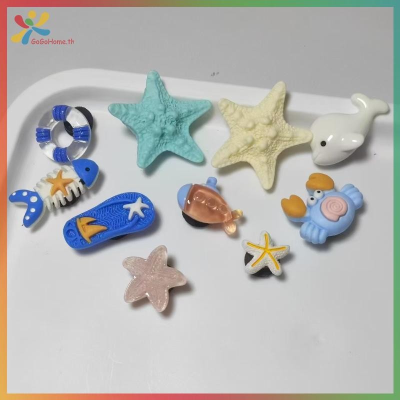 GOGO น่ารักฤดูร้อน ชุดตกแต่งรองเท้าหัวเข็มขัด DIY สำหรับรองเท้าแตะ ของขวัญพิเศษ