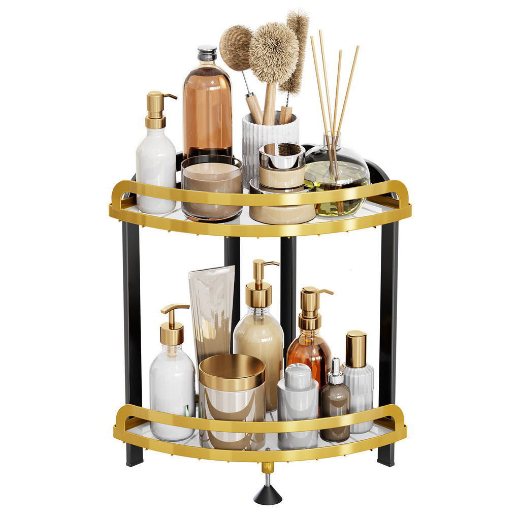 Kitchen Bathroom Shelf Countertop Corner Triangle Seasoning Rack Corner Corner Storage Rack