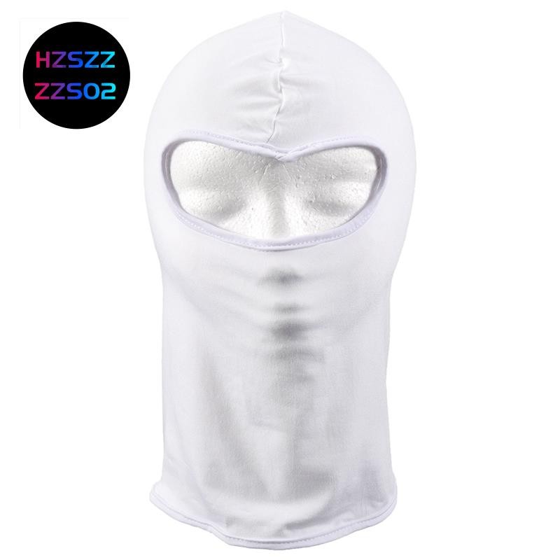 Hzszzs02 Outdoor Full Face Mask Thin Cycling Ski Mask สีขาว