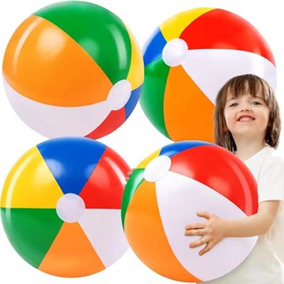 ลูกบอลพองอากาศสีสันสดใสสำหรับชายหาด เซต 3 ชิ้น - เครื่องเล่น…