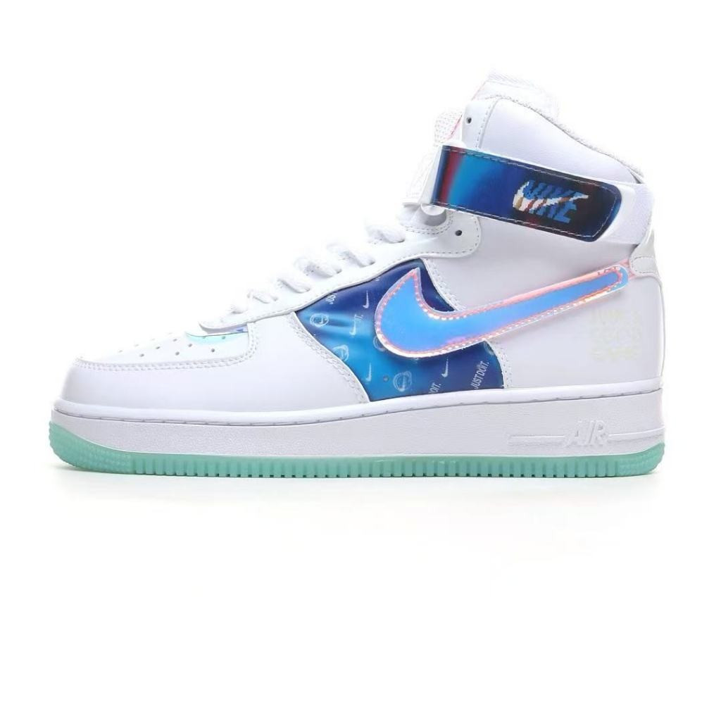 N&K Air Force 1 Mid Pixel Art Laser รองเท้าผ้าใบลําลอง 8O0B