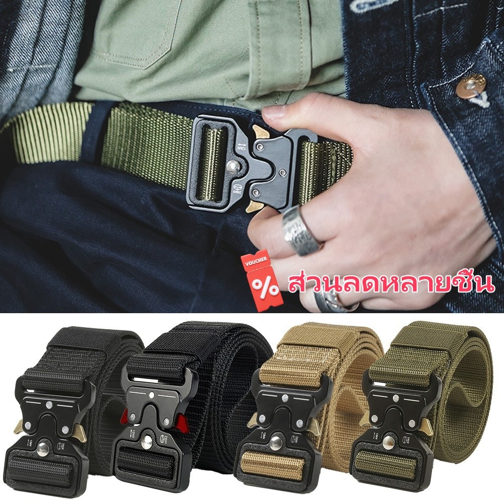 Belts for Men 170cm Canvas Buckle Belts Quick Release Belt Casual Tooling Training Belts