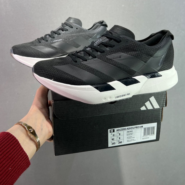 Adizero Adios Pro 4 รองเท้าวิ่งแผ่นคาร์บอน Adizero EVO SL JR6369 RCU9