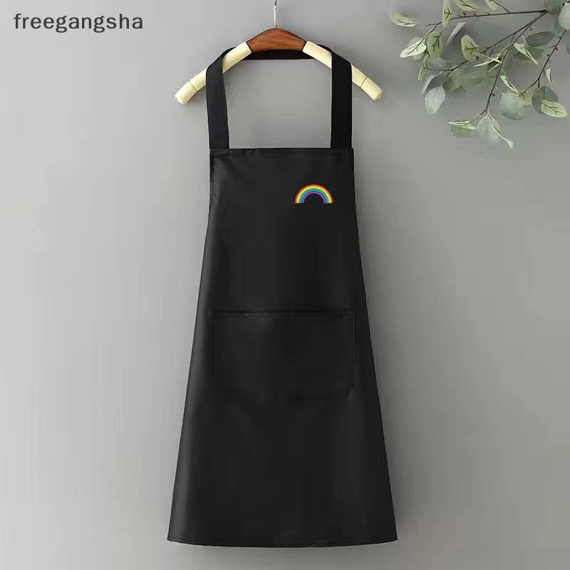 [FREG] ห้องครัวผ้ากันเปื้อนกันน้ํา Chef Work Apron BBQ ร้านอาหารบาร์ Shop Cafe ภาพวาด Bib เล็บสตูดิโ